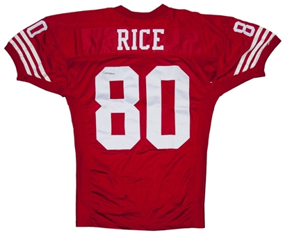 1996 Jerry Rice Photo Matched Game Used San Francisco 49ers Divisional Playoff Home Jersey (Team LOA & Mears A10)